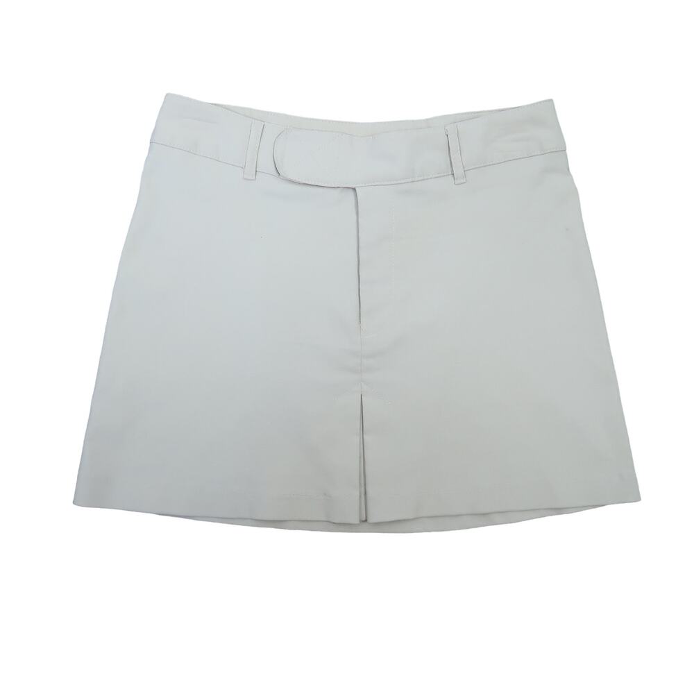 Vintage 90s M Collection cream khaki low rise mini skirt 6